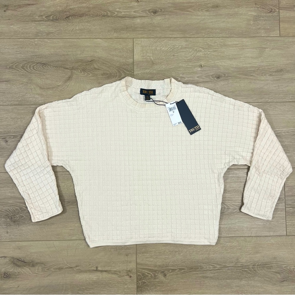 Truth Cream Textured Knit Top